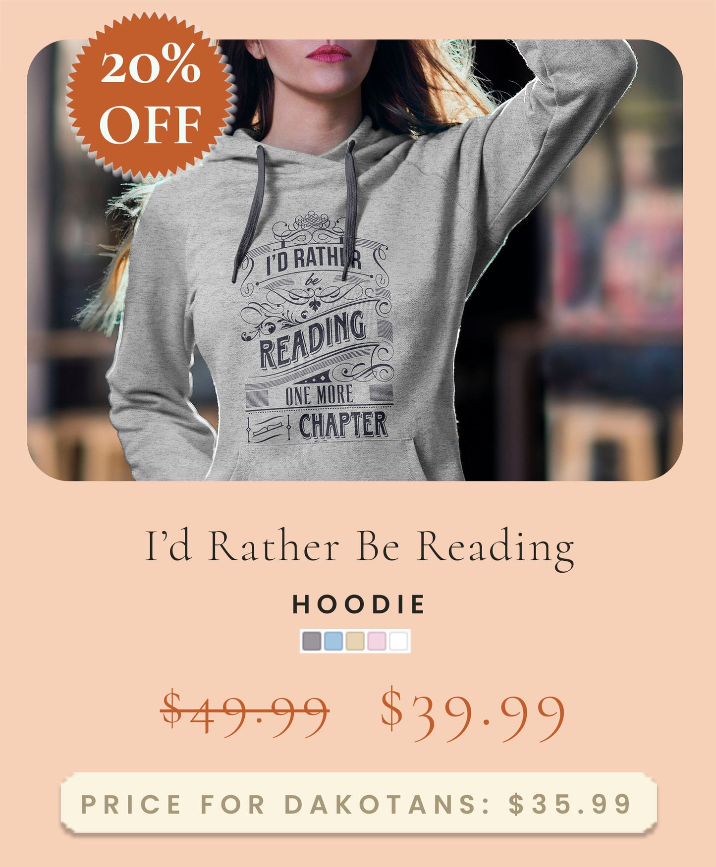 I'd Rather Be Reading Hoodie