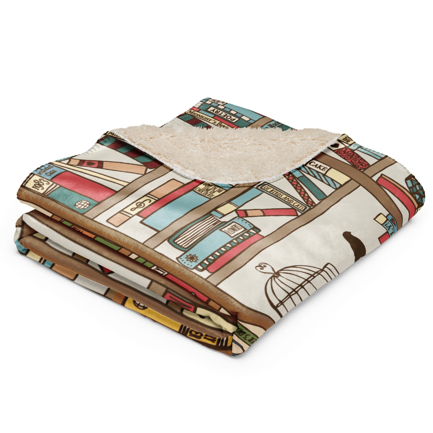 Booklover Sherpa blanket