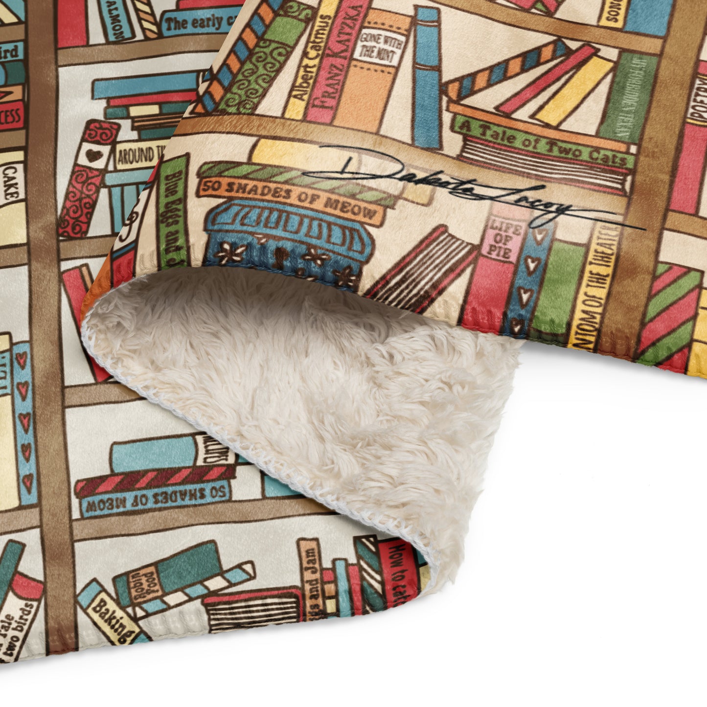 Booklover Sherpa blanket