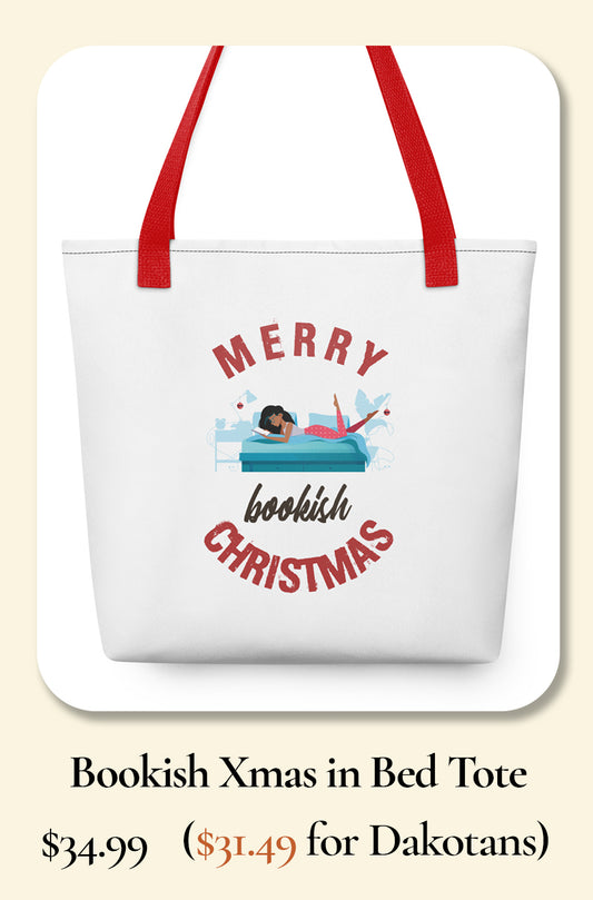 Bookish Christmas in Bed Tote bag