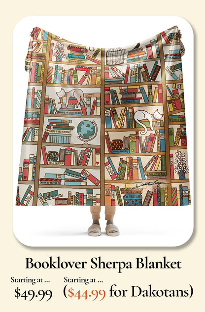 Booklover Sherpa blanket