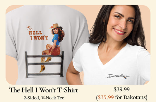 The Hell I Won't - Relaxed V-neck Tee (2-sided)