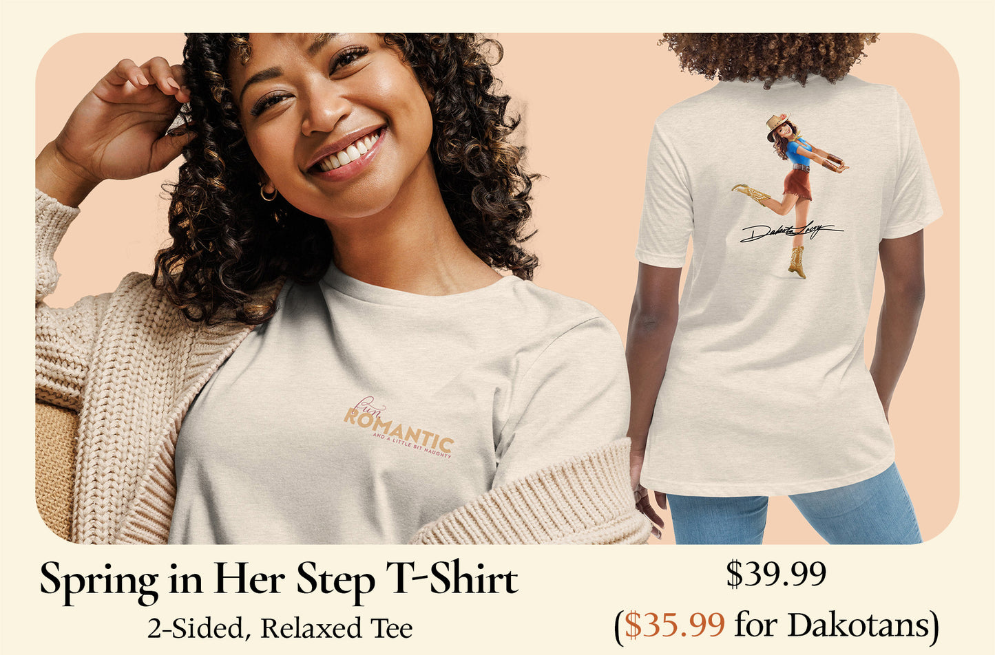 Spring in Her Step Relaxed Tee (2-sided)