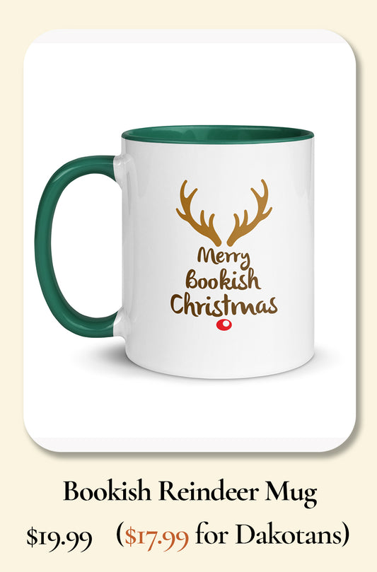 Bookish Christmas Reindeer mug