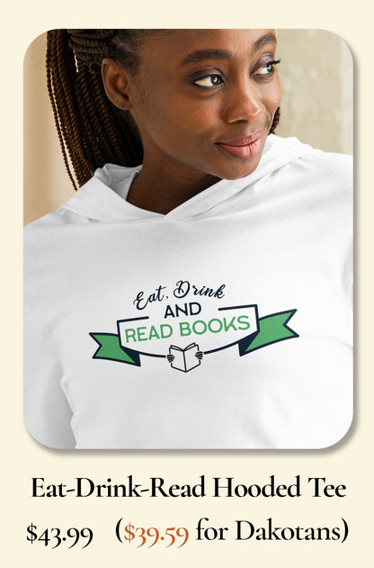 Eat-Drink-Read-Books Hooded long-sleeve tee