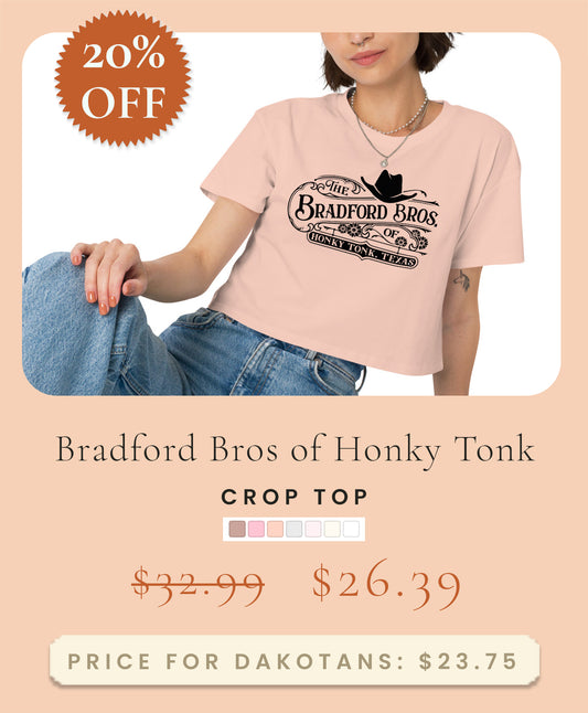 Bradford Bros logo crop top