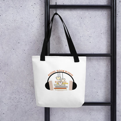 Audio Bookworm Tote Bag