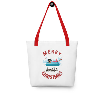 Bookish Christmas in Bed Tote bag