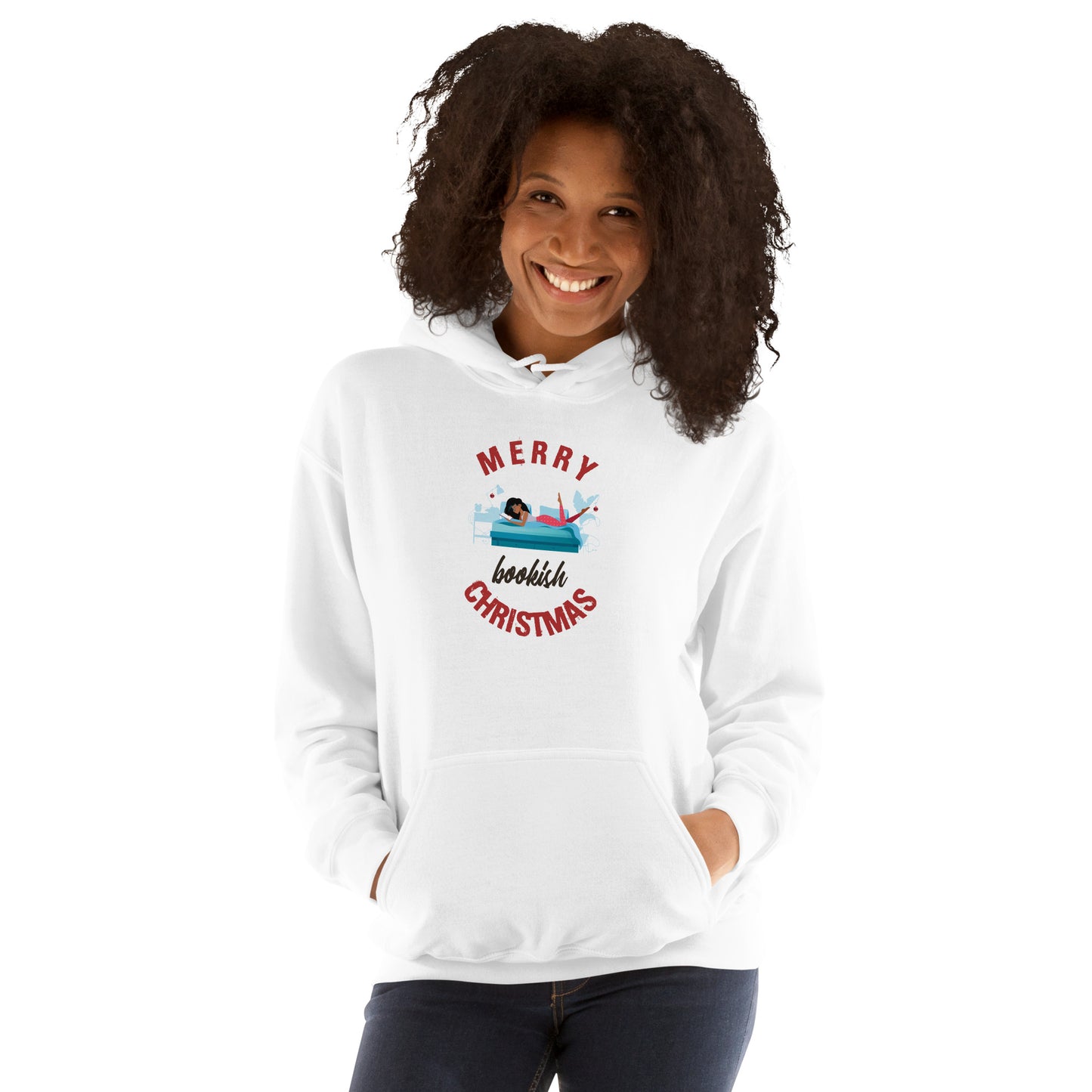 Bookish Christmas in Bed Hoodie