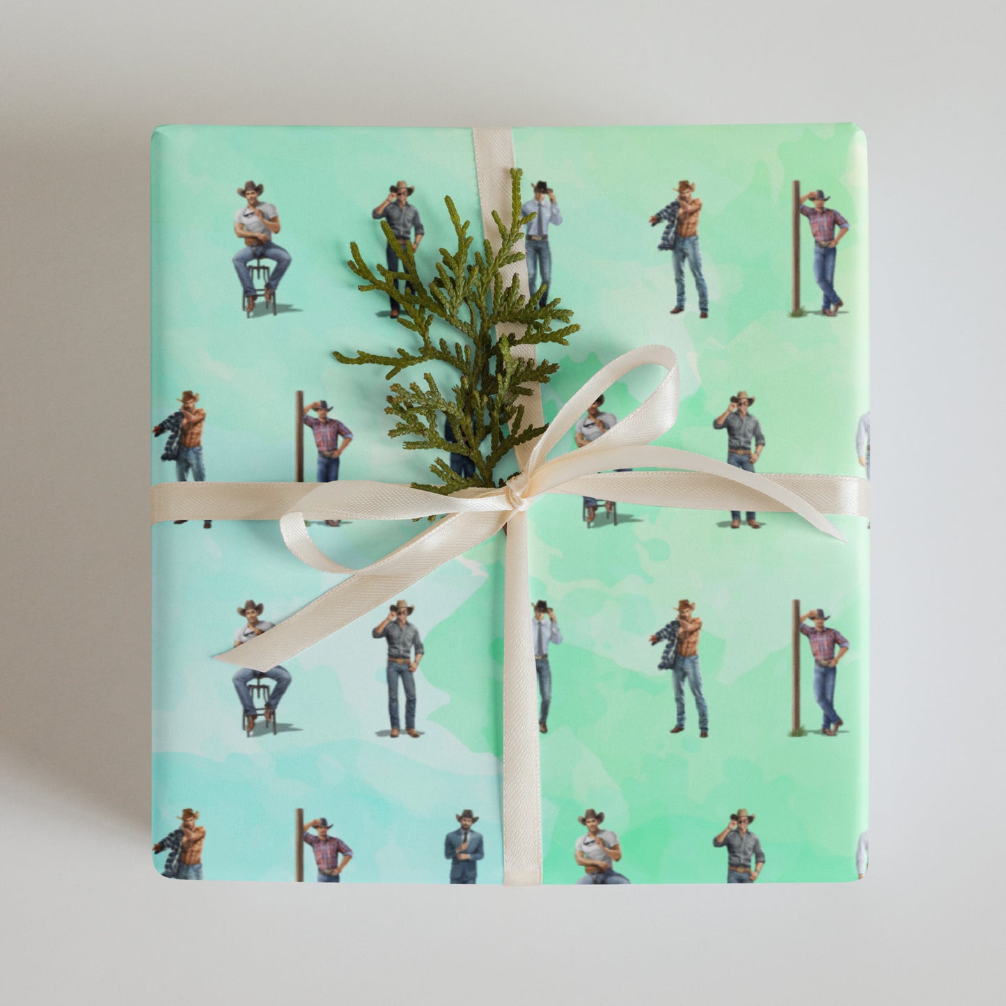 Cowboy wrapping paper sheets (3)